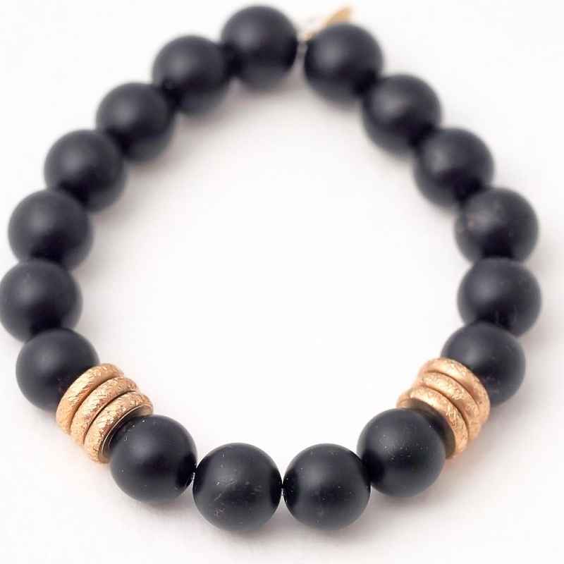 Semi-Precious Birthstone Bracelet with Rings (july)